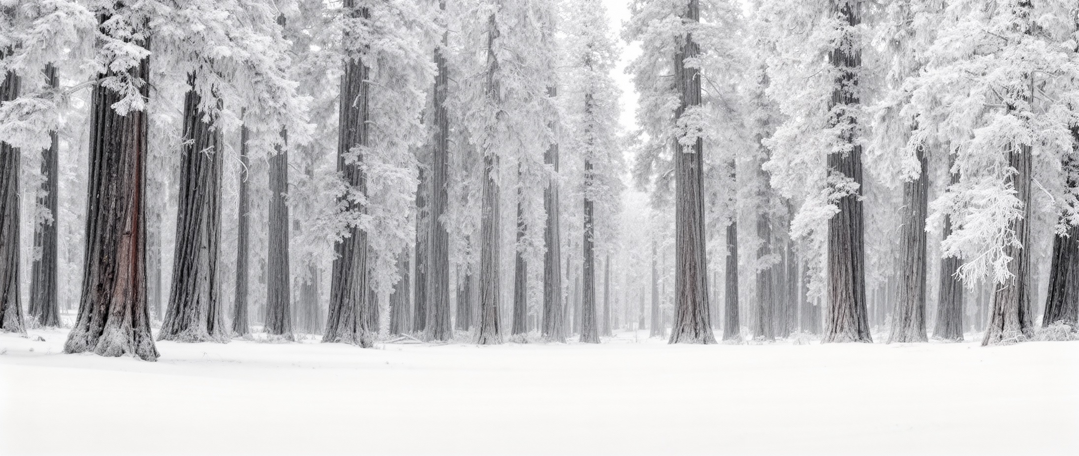A quiet, snow-covered stand of trees — the same considered, unhurried pace behind every build.